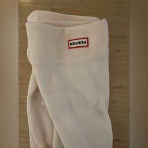 Hunter tall boot socks size medium white